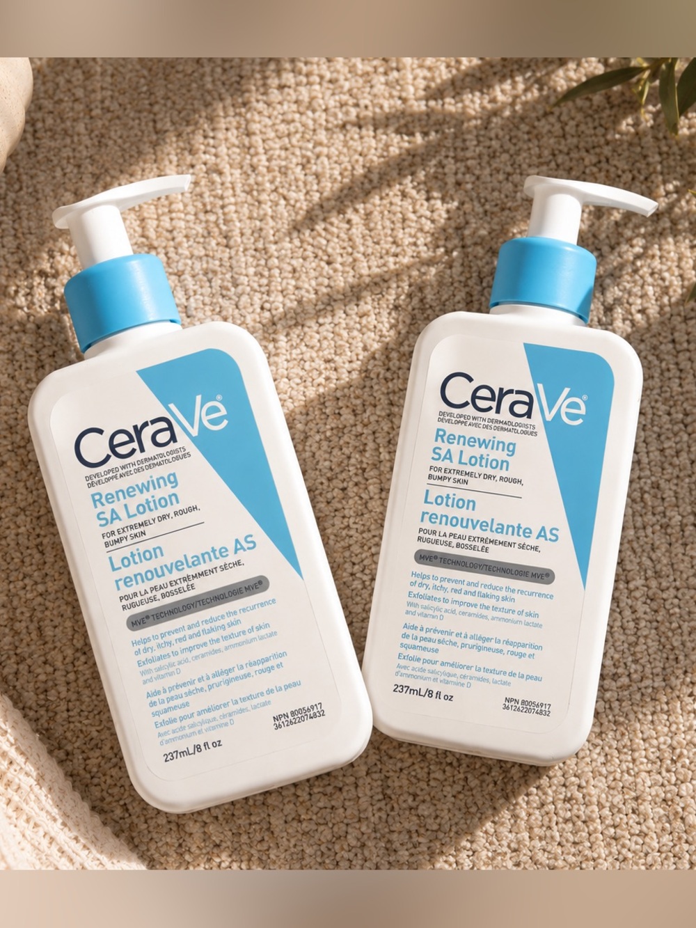 2 Pack CeraVe Renewing SA Lotion 237mL | Rough & Bumpy Skin